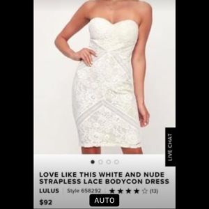 Lulus Strapless Dress